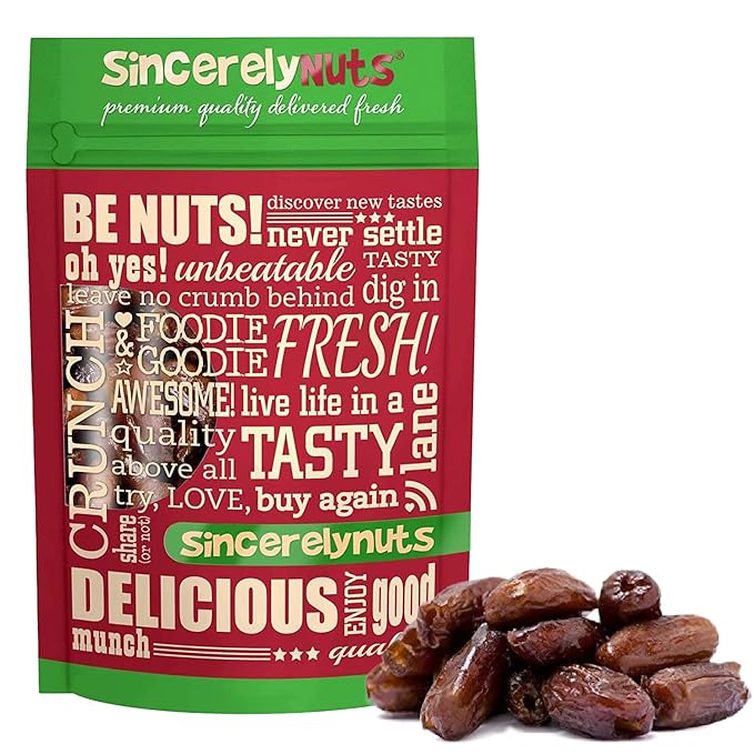Sincerely Nuts No Sugar Added Pitted Dried Dates 3lb - Whole Fresh Unsweetened Dry Date Pieces - Natural Non Sugared Dates for Mixed Fruits Bread &amp Smoothies - Vegan Kosher &amp Gluten Free Sn