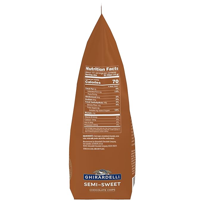 Ghirardelli Chocolate Company Semi-Sweet Chips 1000 per lb 5lb. Bag (Pack of 1)