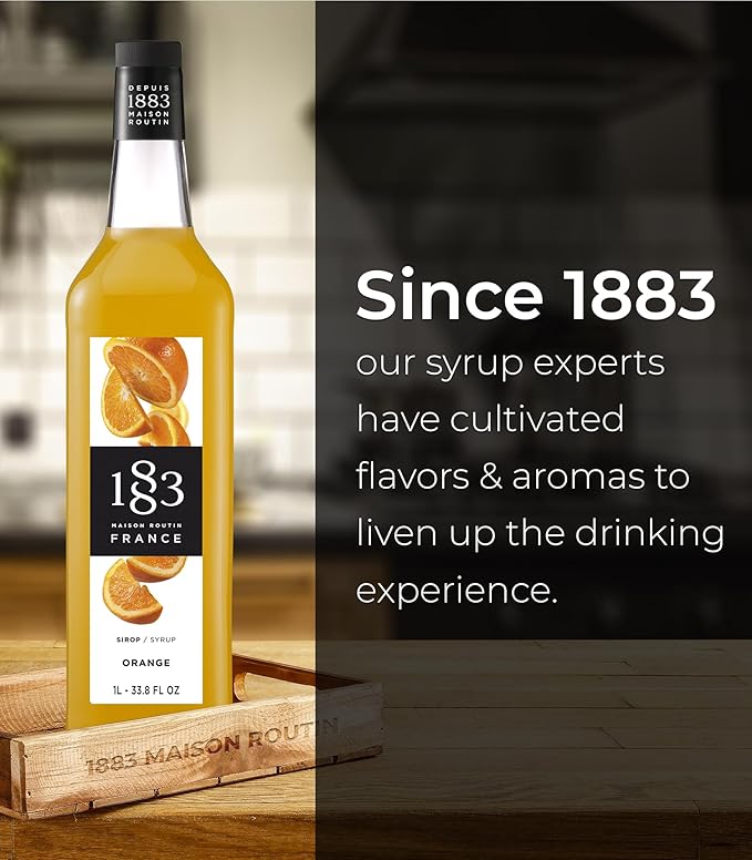 1883 Orange Syrup for Drinks Made in France 1 Liter Glass Bottle