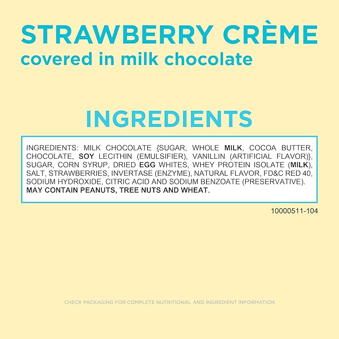 Russell Stover Easter Strawberry Crème Milk Chocolate Easter Egg 1.3 oz each (Pack of 18)