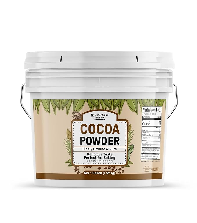 Unpretentious Dutch Cocoa Powder 1 Gallon Bucket Brownies Cookies Shakes Food Storage