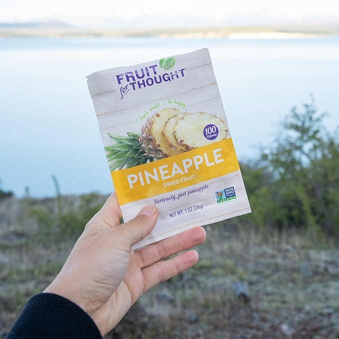 Fruit for Thought Dried Pineapple | Dried Fruit Snack Packs Ideal for the Family | At Home Work or On The Go | 1 Ounce Bags Pack of 48