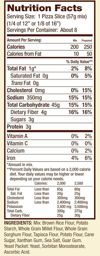 BOBS RED MILL MIX GF PIZZA CRUST 16 OZ PK- 4