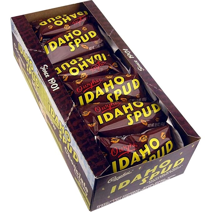 Owyhee Idaho Spud Chocolate Candy Bars - 18 Ct. Case.