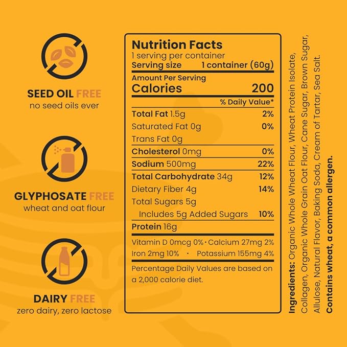 Beef Cakes Beef Collagen Protein Pancakes (12 Pack Diner Style) – 16g Protein Clean Ingredients No Dairy or Seed Oils – High Protein Snack for Athletes