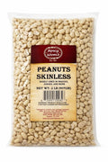 Skinless Peanuts 2 lb (907g) – Raw Blanched Without Skin – Premium Shelled for Roasting Peanut Butter Cooking &amp Baking – Bulk Natural High Protein Keto Friendly Vegan Snack