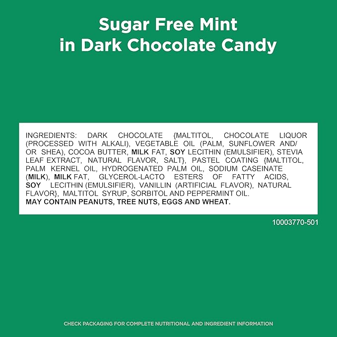 RUSSELL STOVER Sugar Free Dark Chocolate Mint Patties Candy 2 oz. bag (Pack of 10)