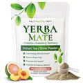 Yerba Mate Instant Tea Powder - 3-In-1 Super Drink - Clean Energy - Formulated With Nootropics To Boost Focus &amp Clarity - With Prebiotics &amp Probiotics To Boost Gut Health | Peach Pomelo - 30 S
