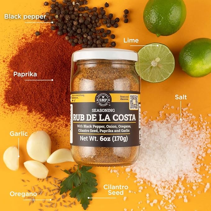 SMP Six Rubs – 6 Gourmet Mexican Rubs | Bold Balanced Flavors for Meat Seafood &amp Veggies | 100% Natural Vegan Small-Batch Made in Mexico