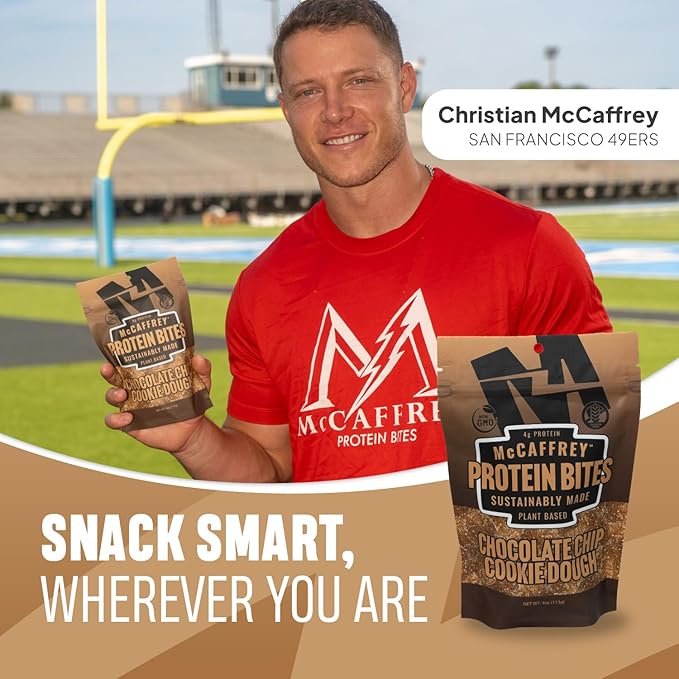 McCaffrey Protein Bites Birthday Cake + Chocolate Chip Cookie Dough Bundle – 3-Pack of Each Flavor Vegan Gluten-Free High Fiber Energy Snacks with 4g Protein