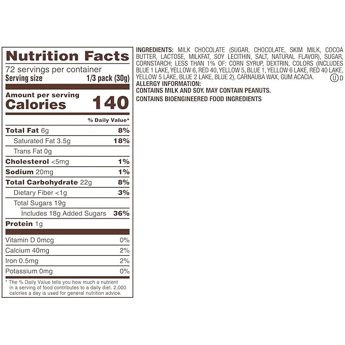 M&ampM's Milk Chocolate King Size - 24 Count