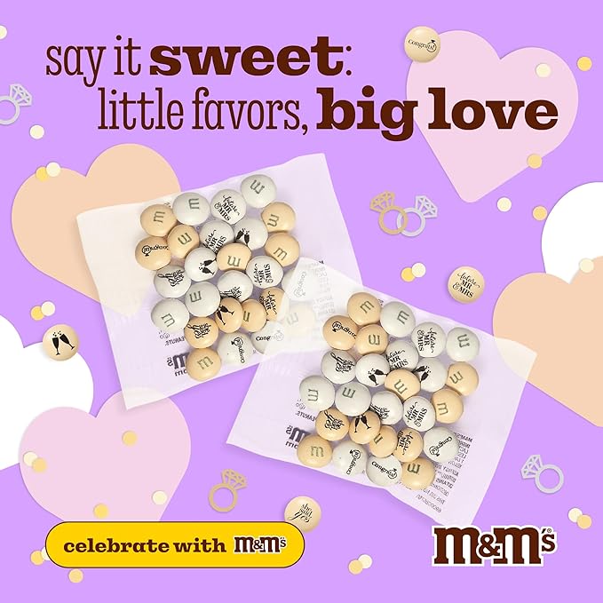 M&ampM'S WORLD Engagement or Wedding Shower Party Favors Set of 30 Packs