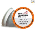 SF Bay Decaf French Roast Coffee OneCup – 72 Count Compostable Pods – Dark Roast Arabica Decaf – Compatible with Most Keurig K-Cup Brewers