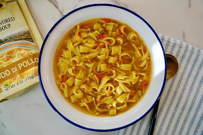 Alessi Autentico Premium Soups Traditional Flavors 6oz (Chicken Noodle Pack of 6)