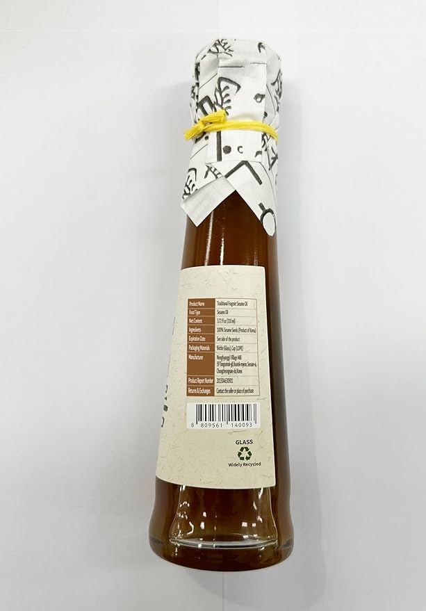 KOREAC_ 한국 참기름 Korean Mildly Roasted Pure Sesame Oil 110ml (100% Korean Sesame Seeds)