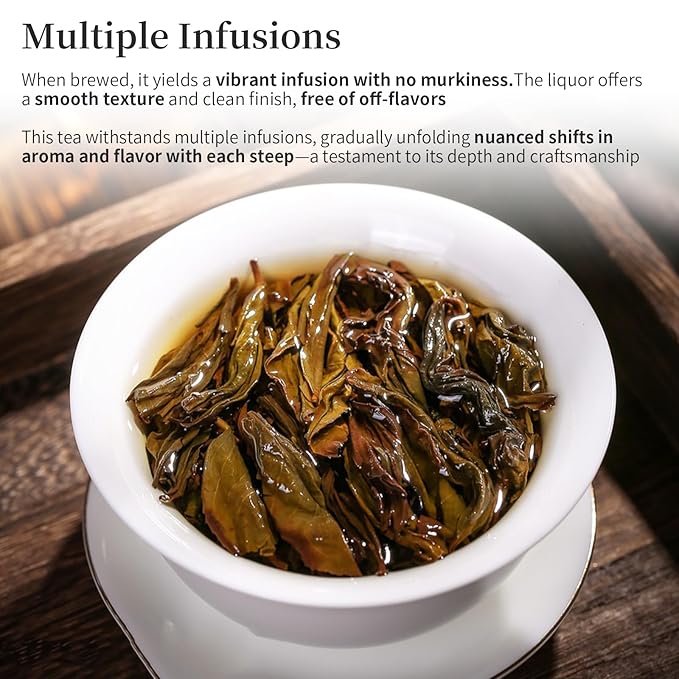 Yuexi Da Hong Pao Oolong Tea Loose Leaf Dahongpao Big Red Robe Chinese Tea Dahongpao Oolong Tea Fujian Wuyi Mountain Core Area Strong Flavors Aftertaste Sweet 大红袍 乌龙茶 武夷山 茶叶 120g/4.23oz