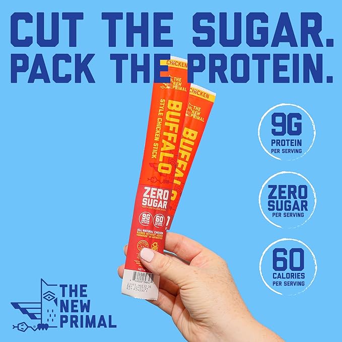 New Primal Meat Sticks Sampler Grass Fed Beef All Natural Chicken Keto Gluten Free Healthy Snacks for Adults Sugar Free Low Carb High Protein Snack Jerky Gift Basket Paleo Whole30 Variety Pack