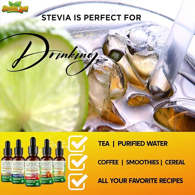 Stevia Intl - (Pack of 5) Wonka Land Bundle. Stevia Liquid Drops with 5 Flavors. All Naturally Sweet Non-Bitter No Sugar Added 0 Carb 0 Calorie Non-GMO Vegan Diabetic &amp Keto Friendly (1oz)