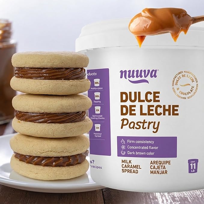 Nuuva Foods Dulce de Leche Repostero Pastry | Authentic Creamy Caramel Spread for Baking | Perfect for Desserts &amp Pastries (11 lbs)