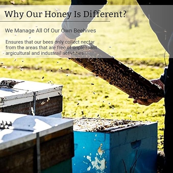 Tasmanian Honey Company Tasmanian | Christmas Bush | 350g | Unfiltered | Raw | Unheated | Hand-Crafted | Product of Australia | Iconic Metal Can |