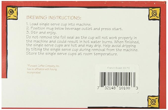 Puroast Low Acid Coffee Single-Serve Pods Bold French Roast High Antioxidant Compatible with Keurig 2.0 Coffee Makers 12 Count