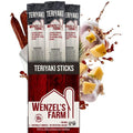 Wenzel’s Farm Teriyaki Sticks │Supports Active Lifestyles │ Flavorful Naturally Smoked │ High Protein Low Carb │ No MSG Fillers Binders Artificial Colors │ Gluten Free | 32 Sticks (16 Packs of 2)