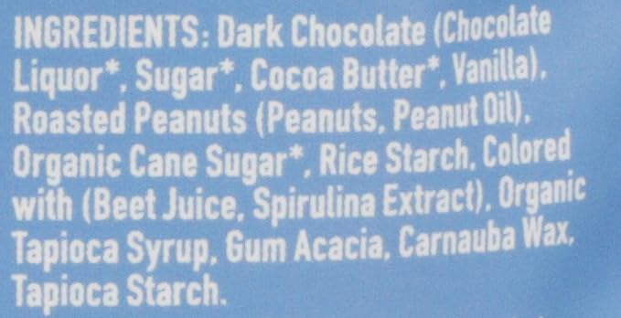 UNREAL Dark Chocolate Peanut Gems - Certified Vegan Fair Trade Non-GMO - Made with Gluten Free Ingredients and Colors from Nature - No Sugar Alcohols or Soy - 6 Bags