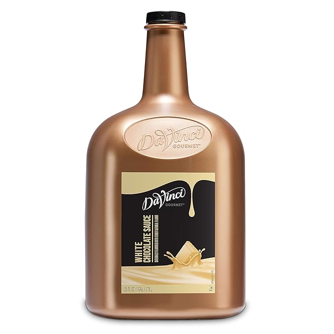 DaVinci Gourmet White Chocolate Sauce 128 Fluid Ounces (Pack of 1)