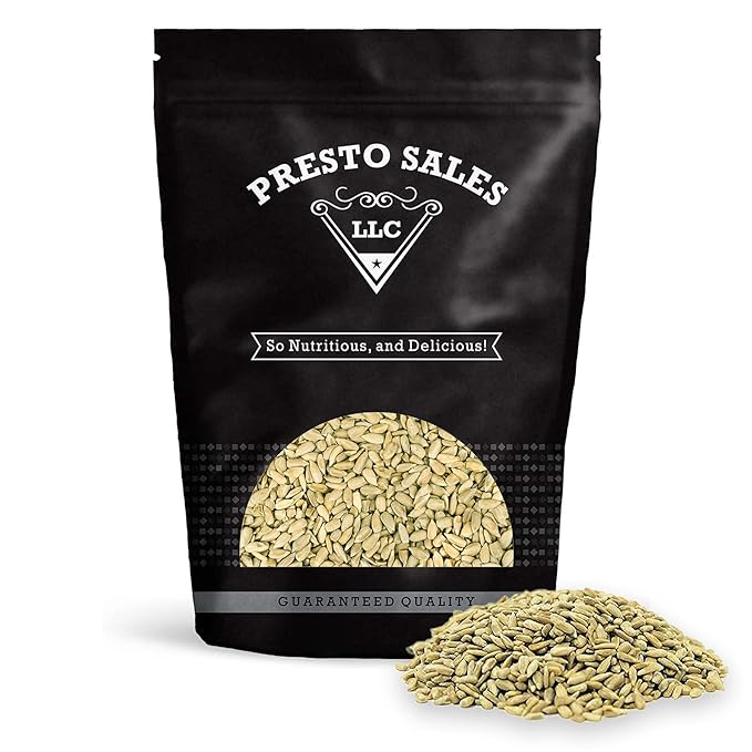 Sunflower Seeds Raw Shelled Crunchy Fresh Superfood Obsessive Snack Parties 1 Choice Premium Packed in a resealable 2 lbs. (32 oz.) pouch bag by Presto Sales LLC