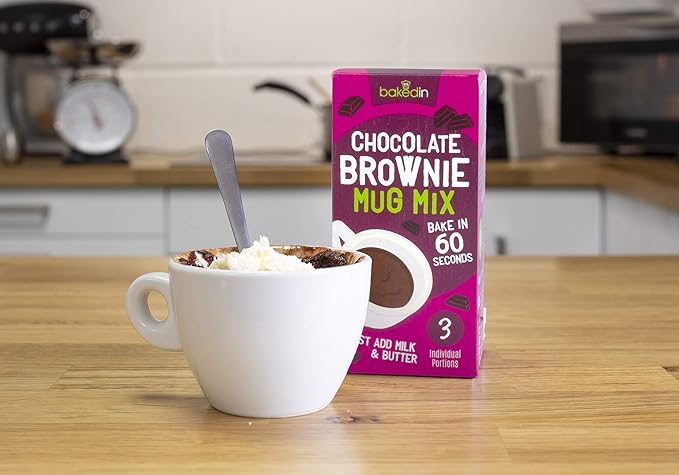 Bakedin 3pk Mug Cakes Belgian Chocolate Brownie Mix