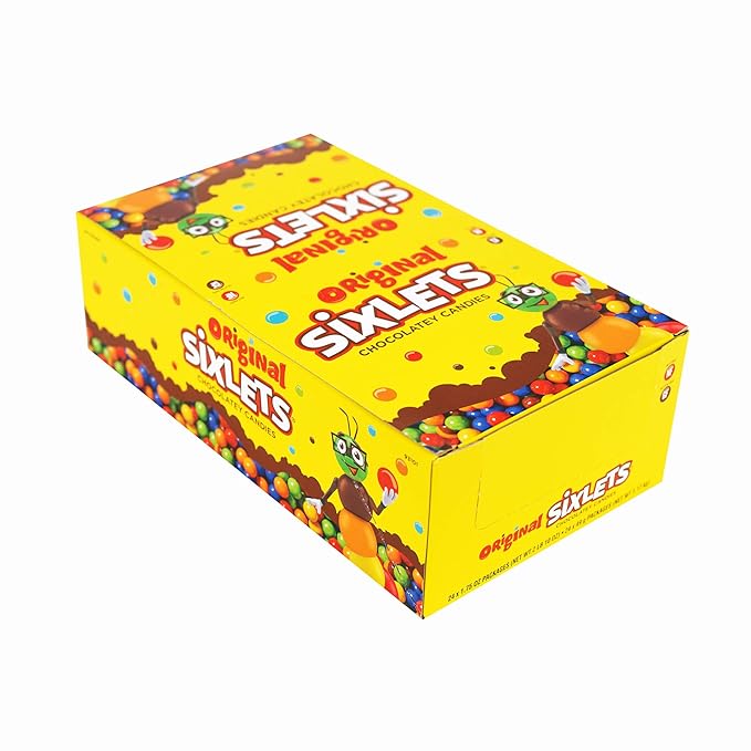 Original Sixlets Chocolate Candy Box - 1.75 Ounces - Pack of 24