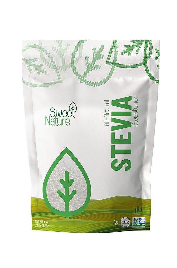 Sweet Nature | Stevia Erythritol Sweetener Powder - Keto Sugar Substitute for Diabetics - Vegan Low Carb Healthy 100% Natural and Kosher (32 Oz)
