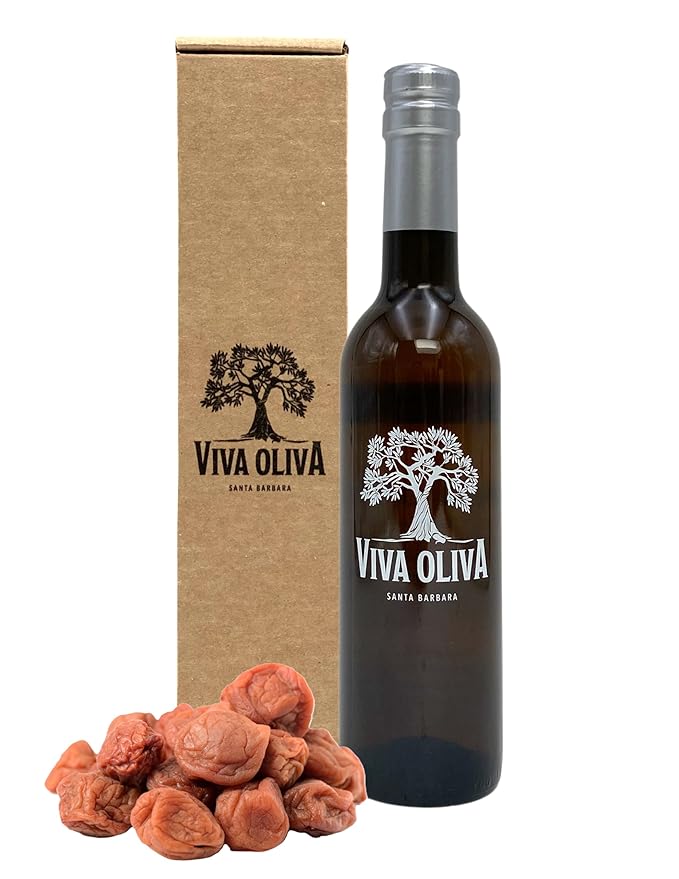 Viva Oliva Umeboshi Plum White Balsamic Vinegar - 375ml (12.7oz) - Premium Quality - 100% Natural - Barrel Aged Gourmet Balsamic from Modena Italy