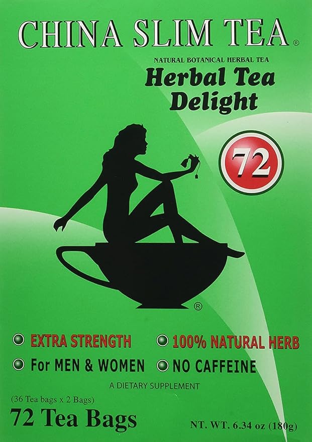China Slim Dieter's Tea Delight Large 72-Count (Pack of 2 144 tea bags total)
