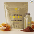 HYVE Mind Functional Honey – Focus &amp Memory Organic Honey with Lion's Mane Mushrooms Raw Cacao Bee Pollen &amp L-Theanine – Cognitive Support 15 Packets