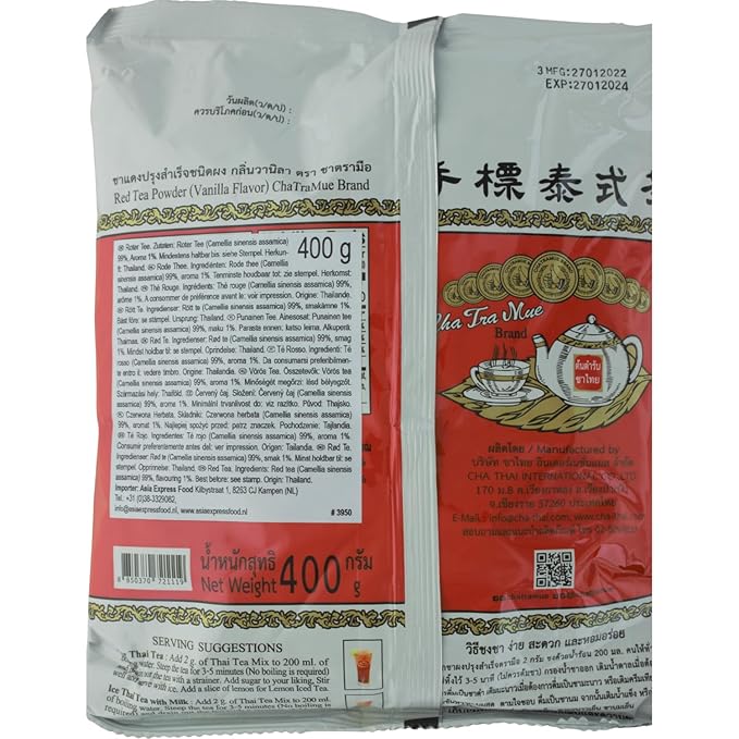 Number One 2 Bags The Original Thai Iced Tea Mix 800 Gram