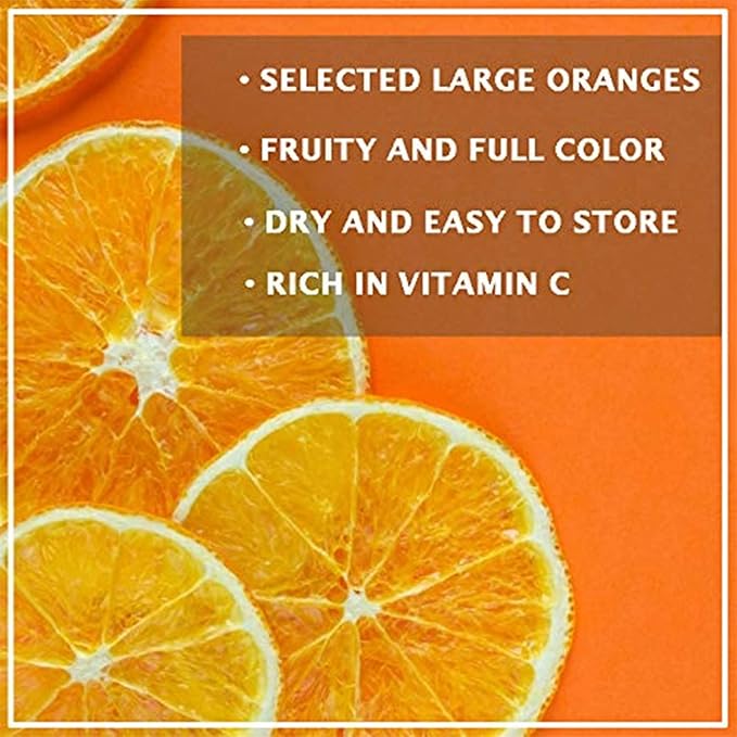 Dried Orange Slices Low temperature drying Handmade Fruit Tea Edible Edible Dried Orange Slices For Cake Decoration Potpourri Candle Crafts Table Scatters (500g/17.63oz) (Orange)