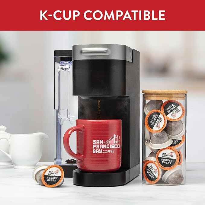 San Francisco Bay Compostable Coffee Pods - French Roast (12 Ct) K Cup Compatible including Keurig 2.0 Dark Roast