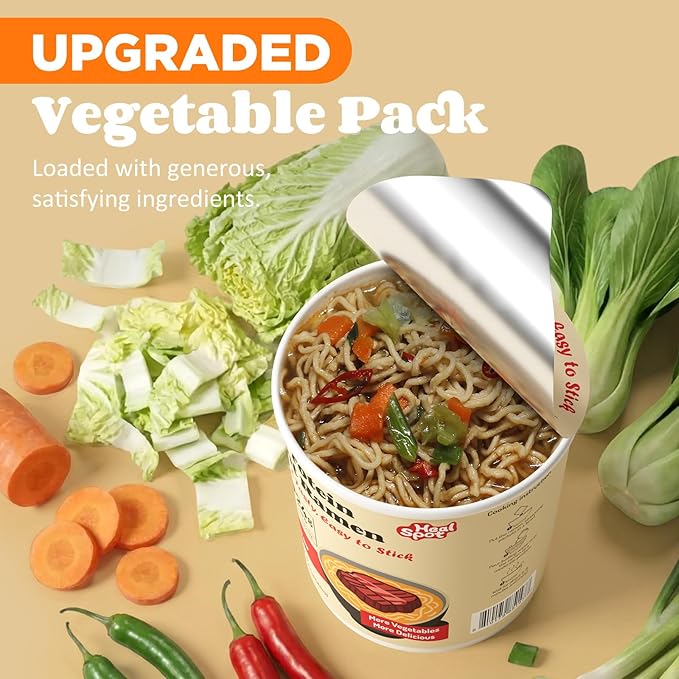 Healspot High Protein Instant Ramen Variety Pack (6 Cups) - 32g Plant-Based Protein Non-Fried Low Carb Low Fat Non-GMO Keto &amp Vegan Friendly (Golden-ChickenSmoky-BeefClassic-Pork)