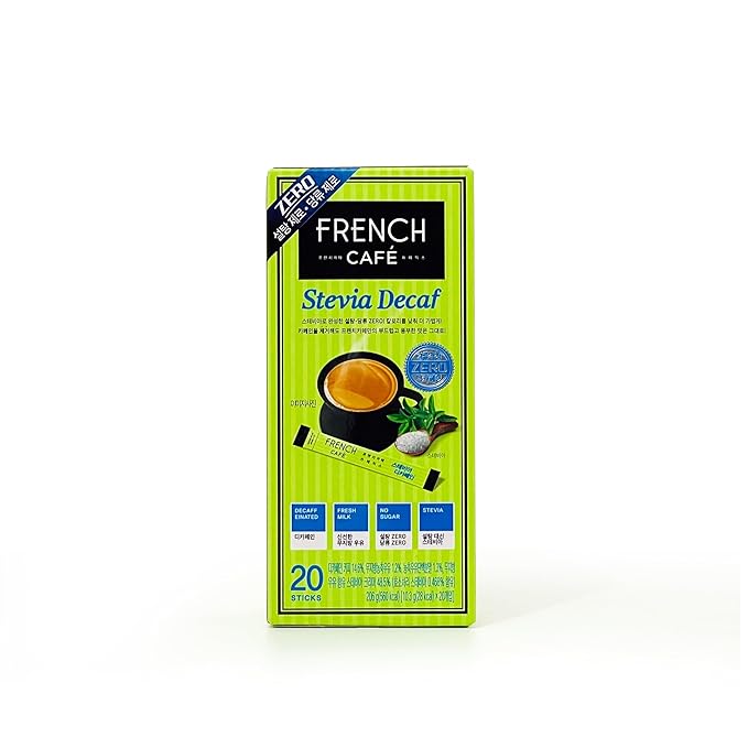 Namyang French Cafe Stevia Instant Coffee Mix (Zero Sugar) (20 Sticks (Decaf))