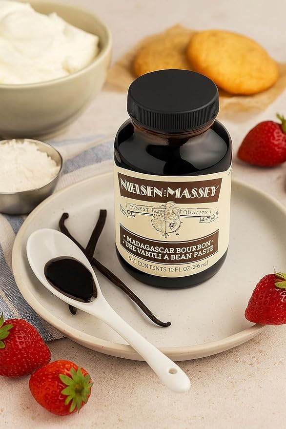 Nielsen-Massey Pure Vanilla Bean Paste 10 oz | All-Natural Certified Kosher Premium Baking &amp Cooking Vanilla with Real Bean Specks | Non-GMO &amp Gluten-Free