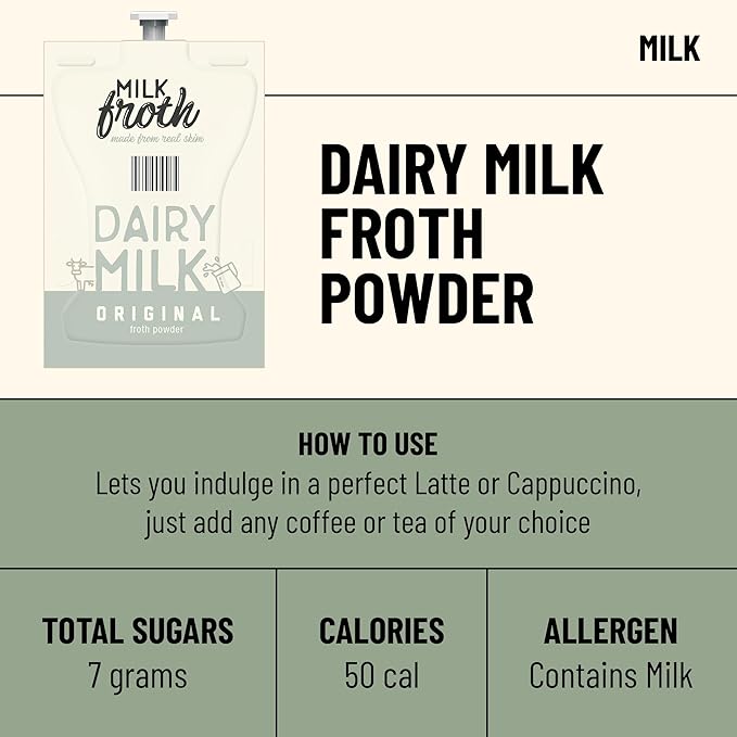 Real Milk Froth Powder Fresh Pack for Flavia Brewers (Pack of 72 Fresh Packs)