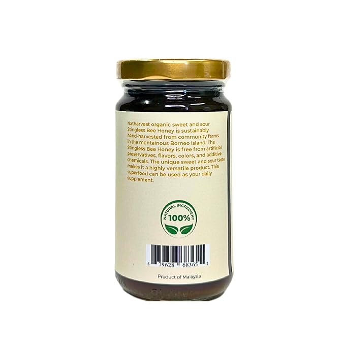 Stingless Bee Honey Sweet and Sour Meliponini. Contains Low Glycemic Trehalulose No Sucrose 5.88 fl oz (174 ml)