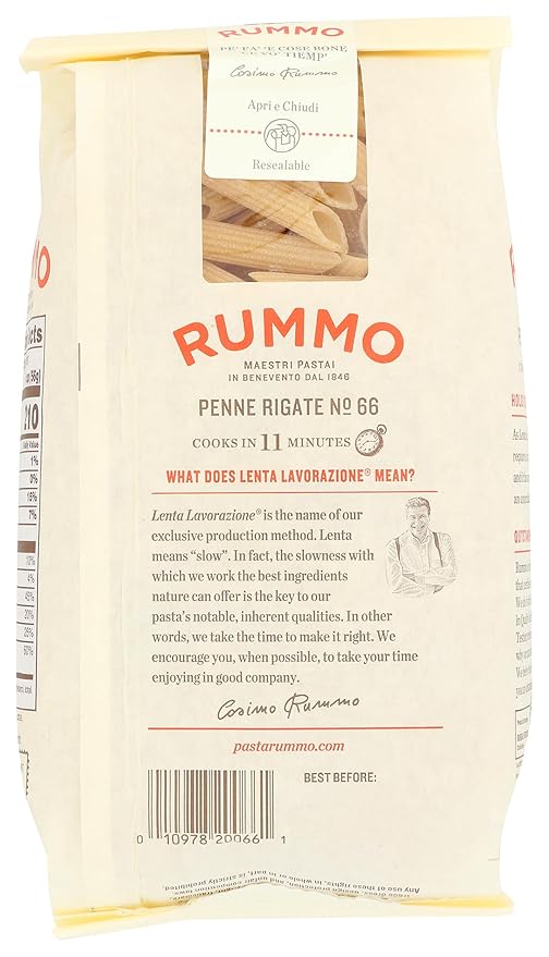 Rummo Penne Rigate Pasta Kosher Non-GMO 16 Ounce (Pack of 12)