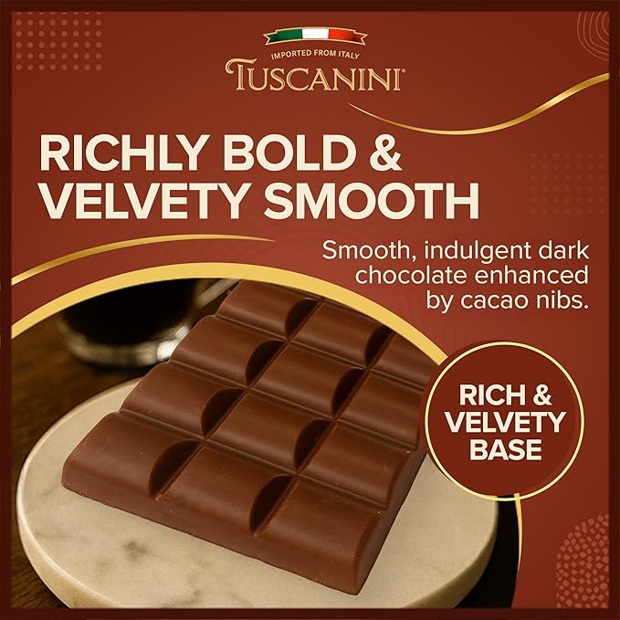 Tuscanini Dark Chocolate Variety Pack – 4 Flavors 3.5oz Bars | Imported from Italy | Vegan Gluten Free Dairy Free | Dark &amp Smooth Almond Cacao Nibs 76% Extra Dark | Gourmet European Chocolat