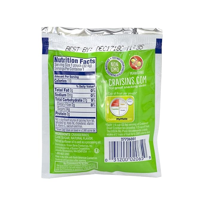 Ocean Spray Craisins Watermelon Dried Cranberries 1.16 Ounce - 200 per case.