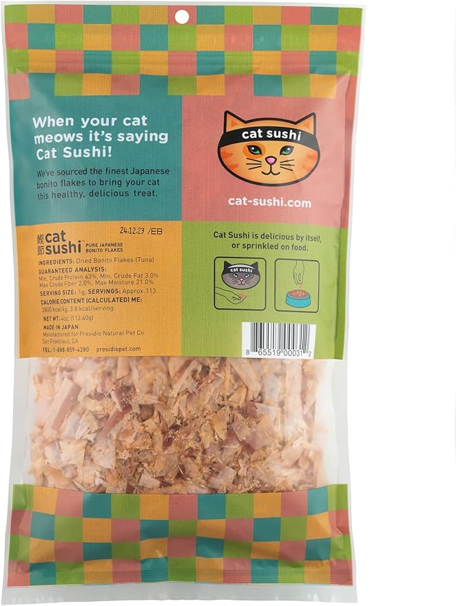 Cat Sushi Bonito Flakes Classic Cut Value Size 4 oz