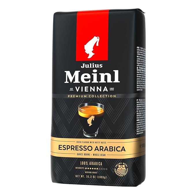 Julius Meinl: Espresso Arabica Medium Roasted Coffee Beans Premium Collection 1kg / 35oz Imported from Vienna