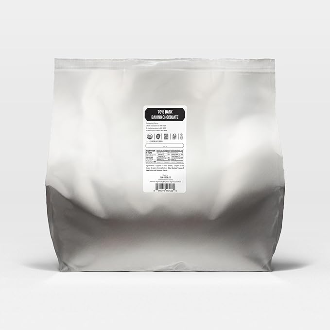 Taza Chocolate Organic Bulk Baking Chocolate 70% 3 kg bag (1 count) Vegan