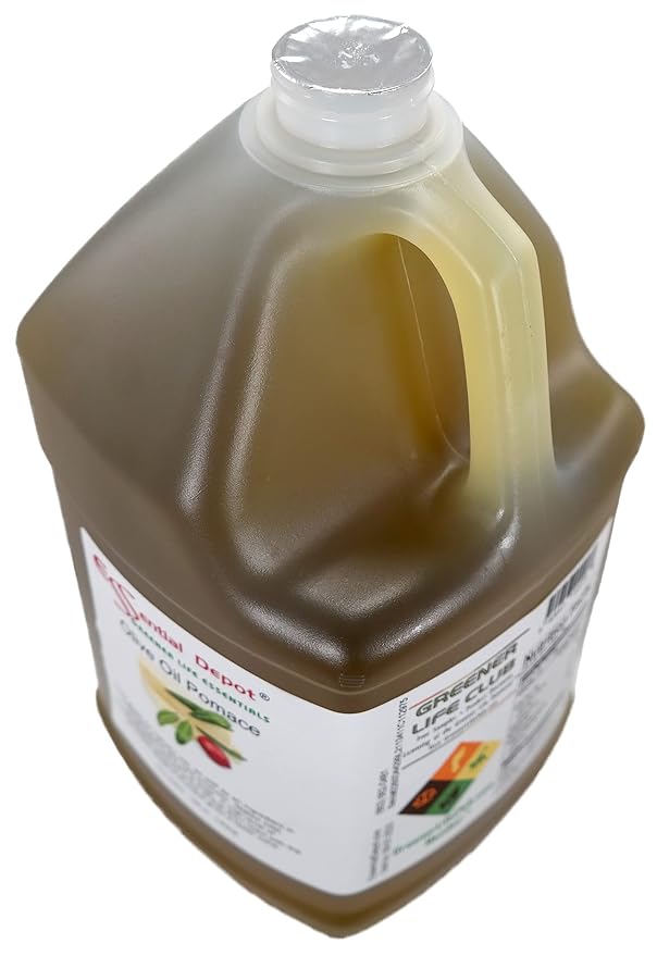 Essential Depot Olive Oil - Pomace - Food Grade - 2 Gallons 256 oz - 2 x 1 Gallon Containers - Safety Sealed HDPE Container with Resealable Cap